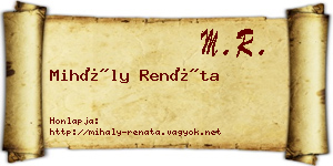 Mihály Renáta névjegykártya