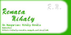 renata mihaly business card