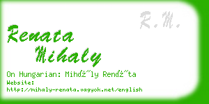 renata mihaly business card
